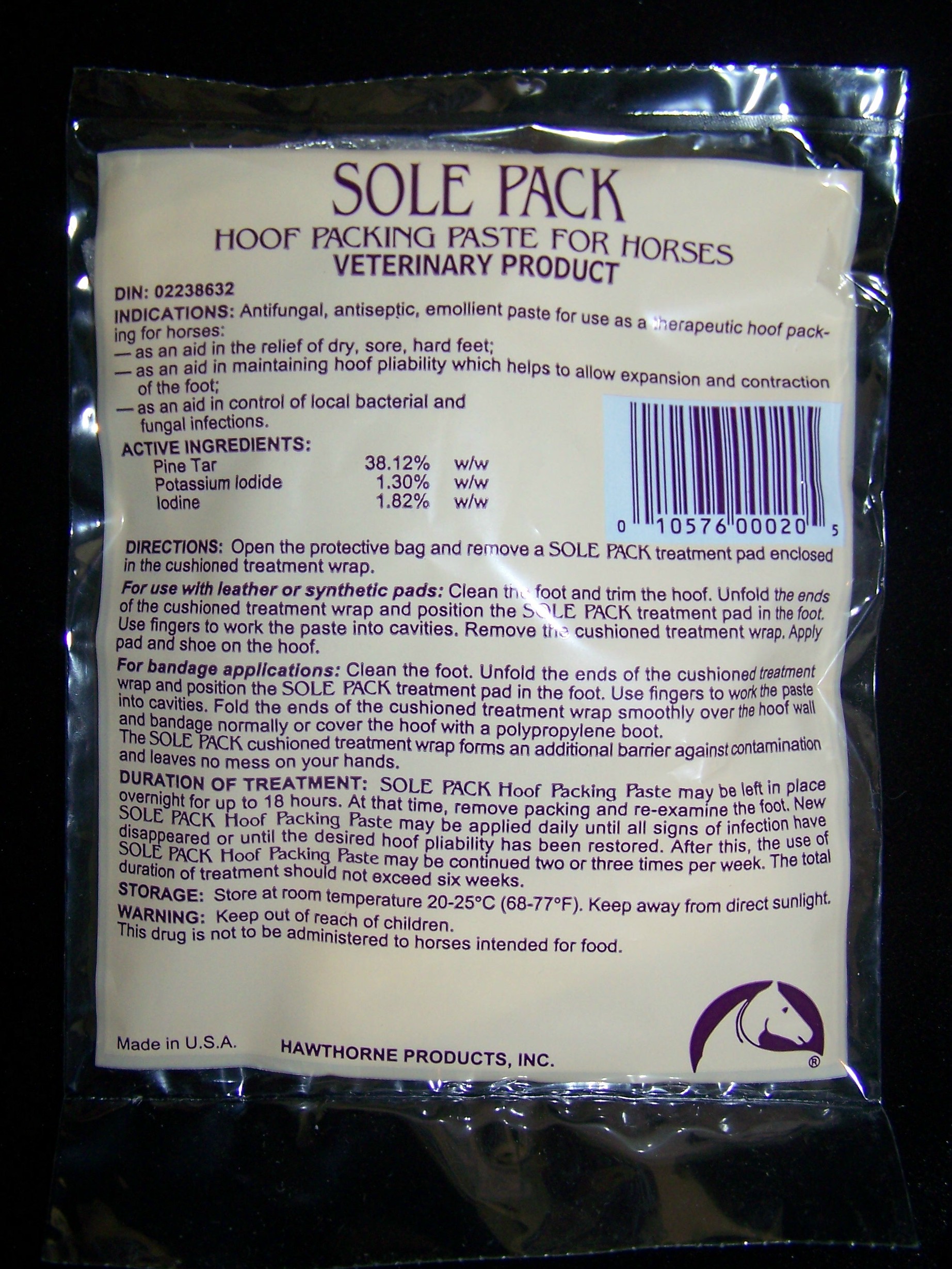 Sole Pack Hoof Packing, 2 oz